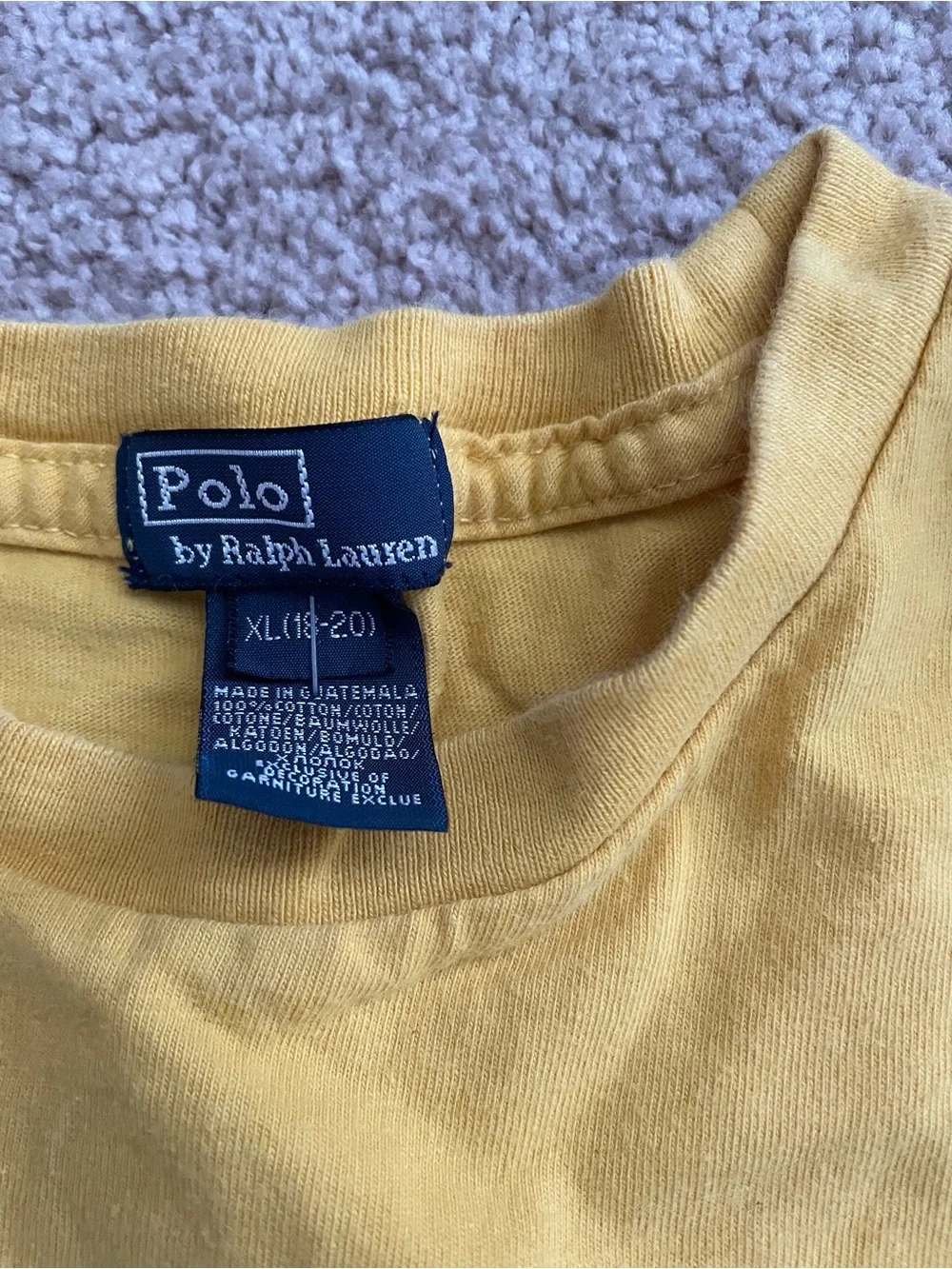 Ralph Lauren Yellow Polo Player Graphic Short Sleeve Tee